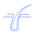 hair removal icon blue