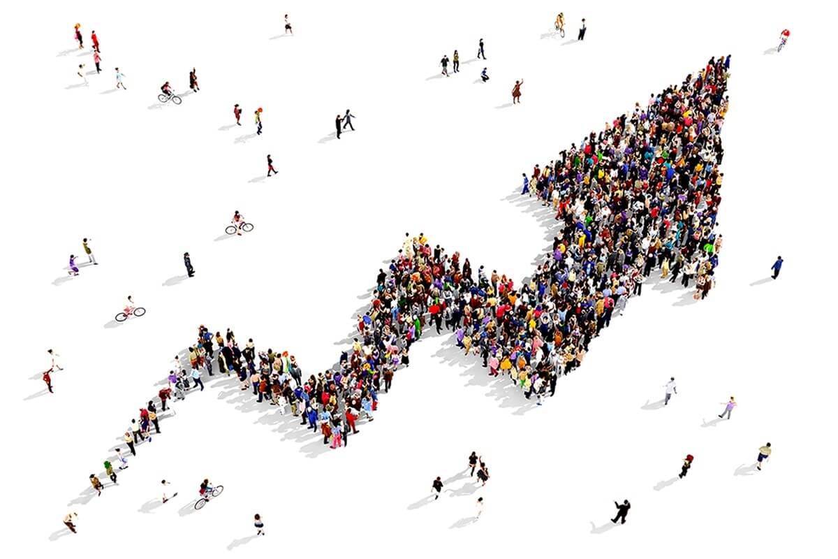 growing-your-aesthetic-practice-in-a-competitive-economy-1200-800-web People standing in an arrow shape