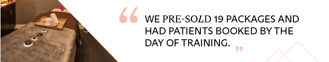 PB-00052140 Rev A-text2 A quote from Julie Davis on the amount of pre-sold packages