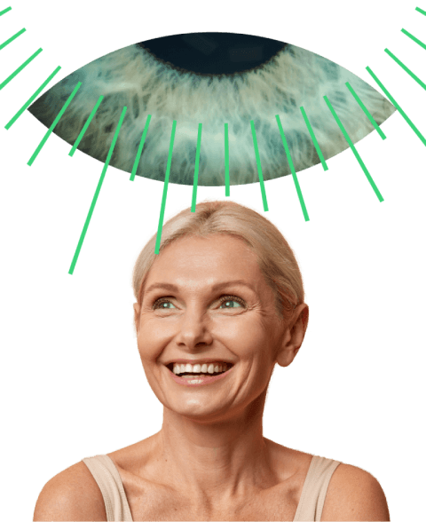 trio-mobile-hero-image1 Digital Trio banner, an eye above the head of a smiling woman